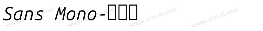 Sans Mono字体转换